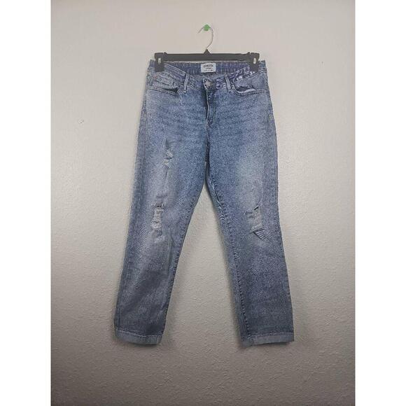 Denizen By Levis Size 14 Blue Boyfriend Jeans Mid Rise Stretchy - Picture 3 of 8